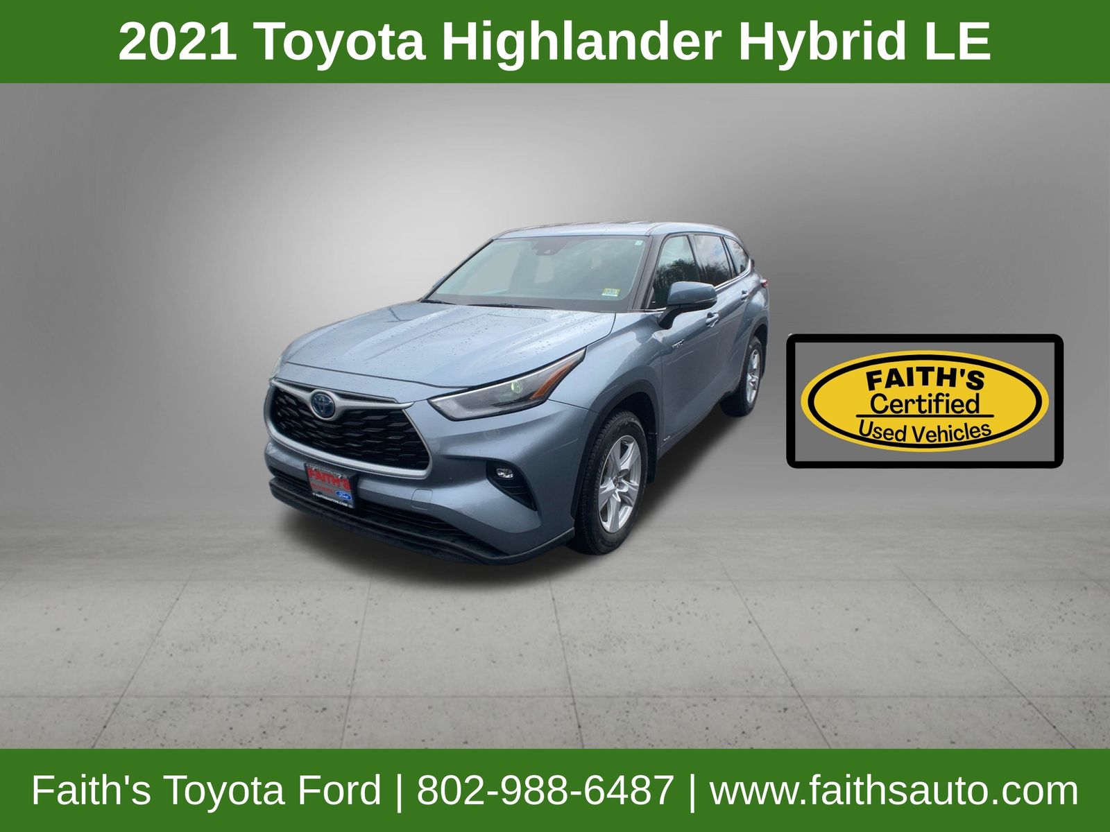 Moon Dust 2021 Toyota Highlander Hybrid LE AWD SUV / Crossover All-Wheel Drive Continuously Variable Transmission