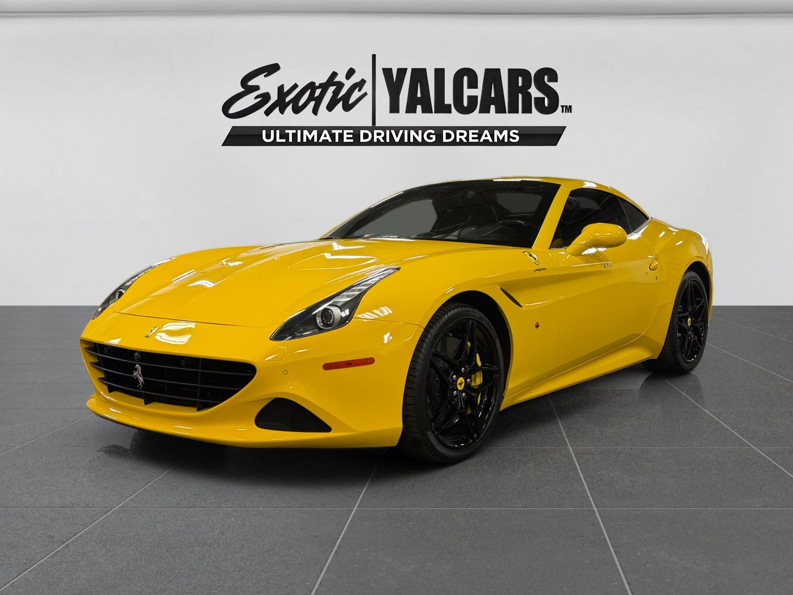 Yellow 2015 Ferrari California T Roadster Convertible Rear-Wheel Drive 7-Speed Manual
