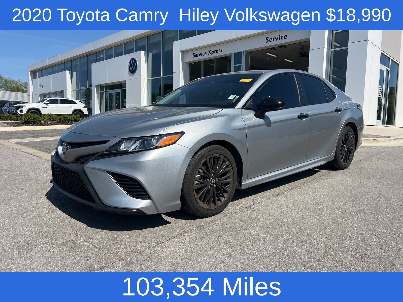 Celestial Silver Metallic 2020 Toyota Camry SE Nightshade FWD Sedan Front-Wheel Drive 8-Speed Automatic