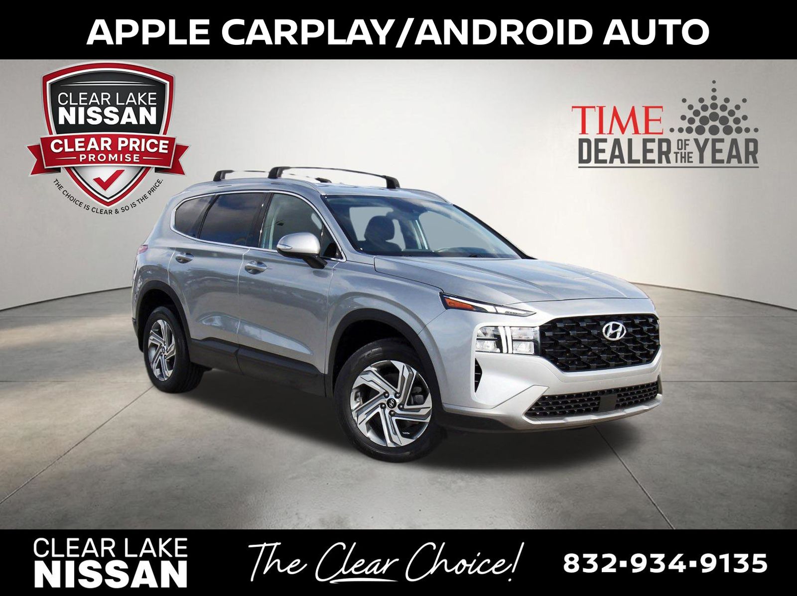 Shimmering Silver Pearl 2023 Hyundai Santa Fe SEL AWD SUV / Crossover All-Wheel Drive 8-Speed Automatic