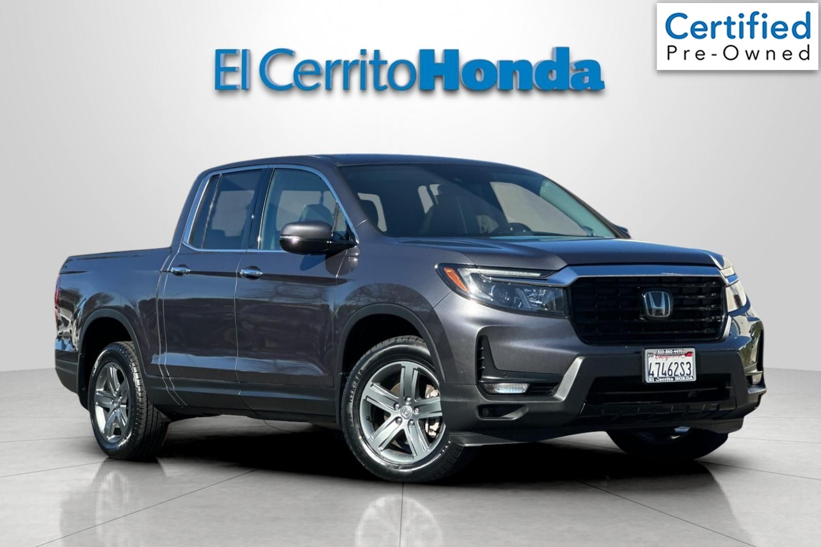 Gray (Modern Steel Metallic) 2023 Honda Ridgeline RTL-E AWD Pickup Truck All-Wheel Drive 9-Speed Automatic