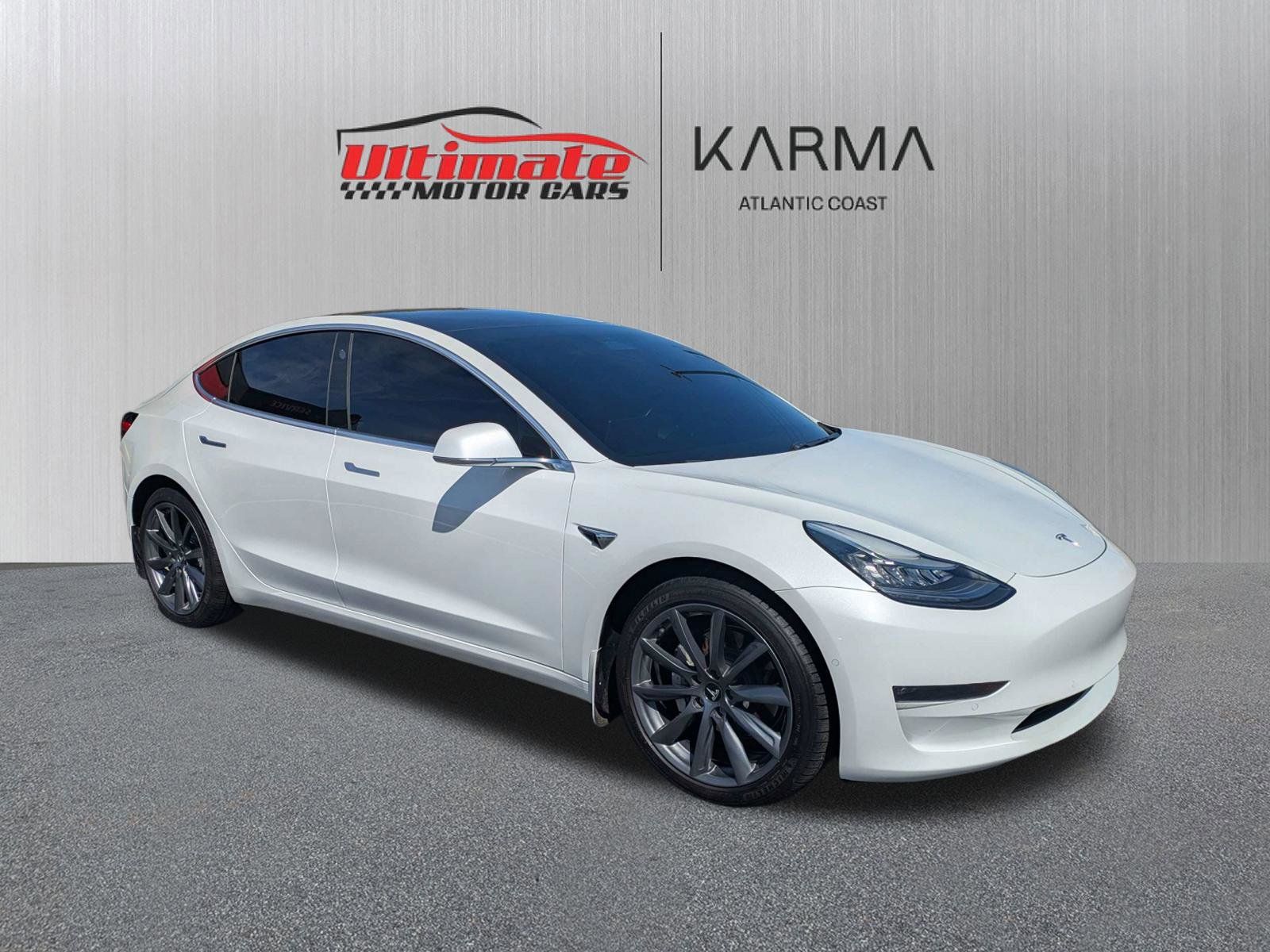 Pearl White Multi-Coat 2019 Tesla Model 3 Performance AWD Sedan All-Wheel Drive 1-Speed Automatic