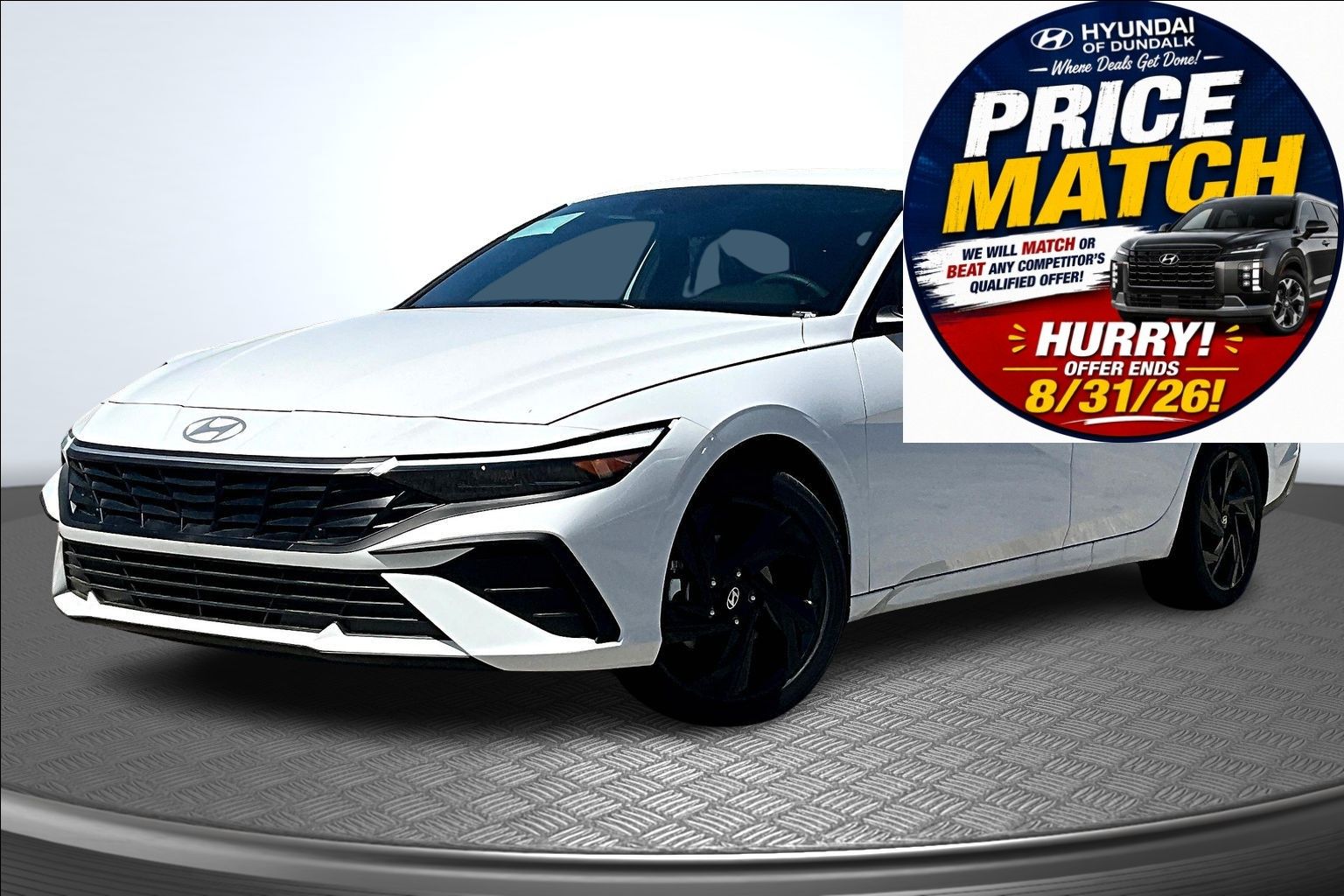 Serenity White 2026 Hyundai Elantra Sedan Front-Wheel Drive Continuously Variable Transmission