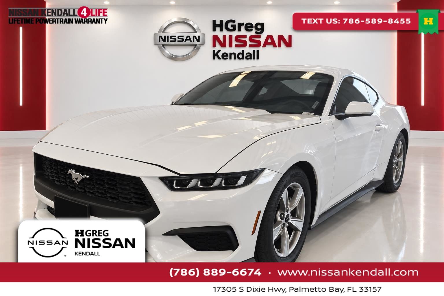 Oxford White 2024 Ford Mustang Coupe Rear-Wheel Drive Automatic