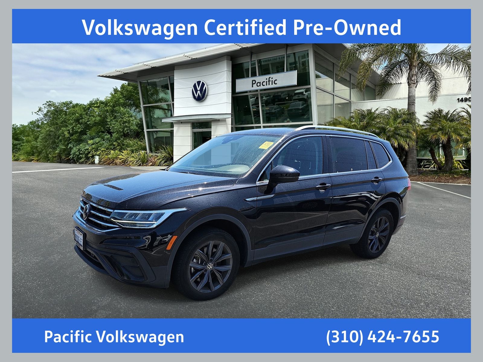 Deep Black Pearl 2022 Volkswagen Tiguan SUV / Crossover Front-Wheel Drive 8-Speed Automatic