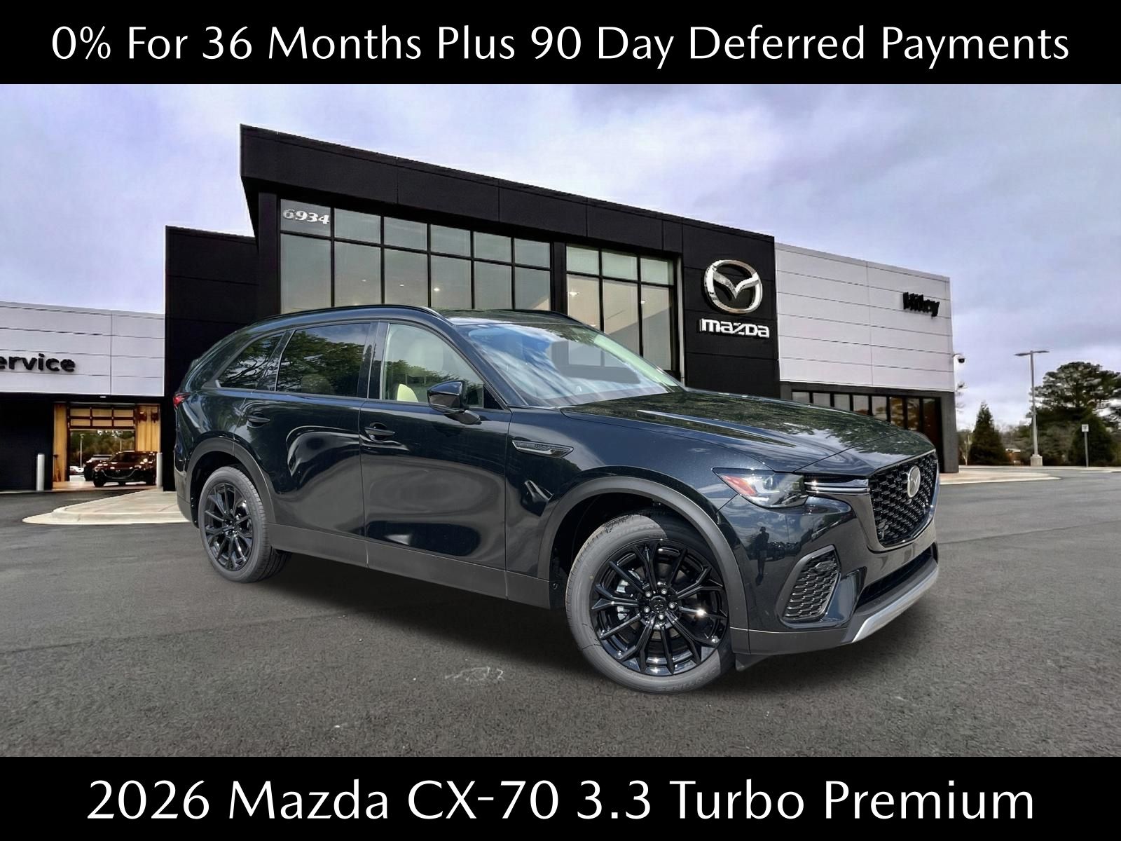 Jet Black Mica 2026 Mazda CX-70 SUV / Crossover All-Wheel Drive 8-Speed Automatic