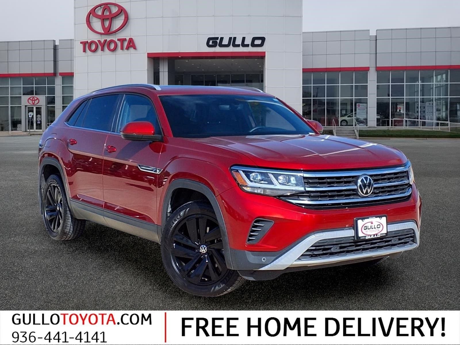 2021 Volkswagen Atlas Cross Sport 3.6L V6 SE w/Technology Red at DeMontrond Auto Country
