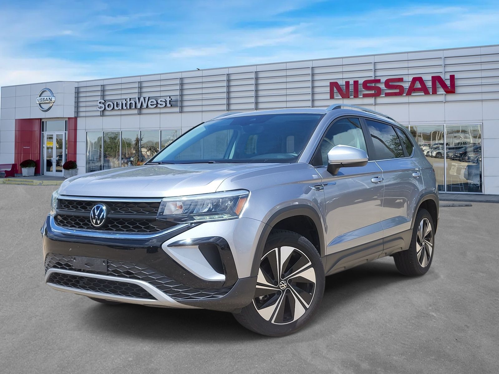 Pyrite Silver Metallic 2024 Volkswagen Taos SUV / Crossover All-Wheel Drive 7-Speed Dual Clutch