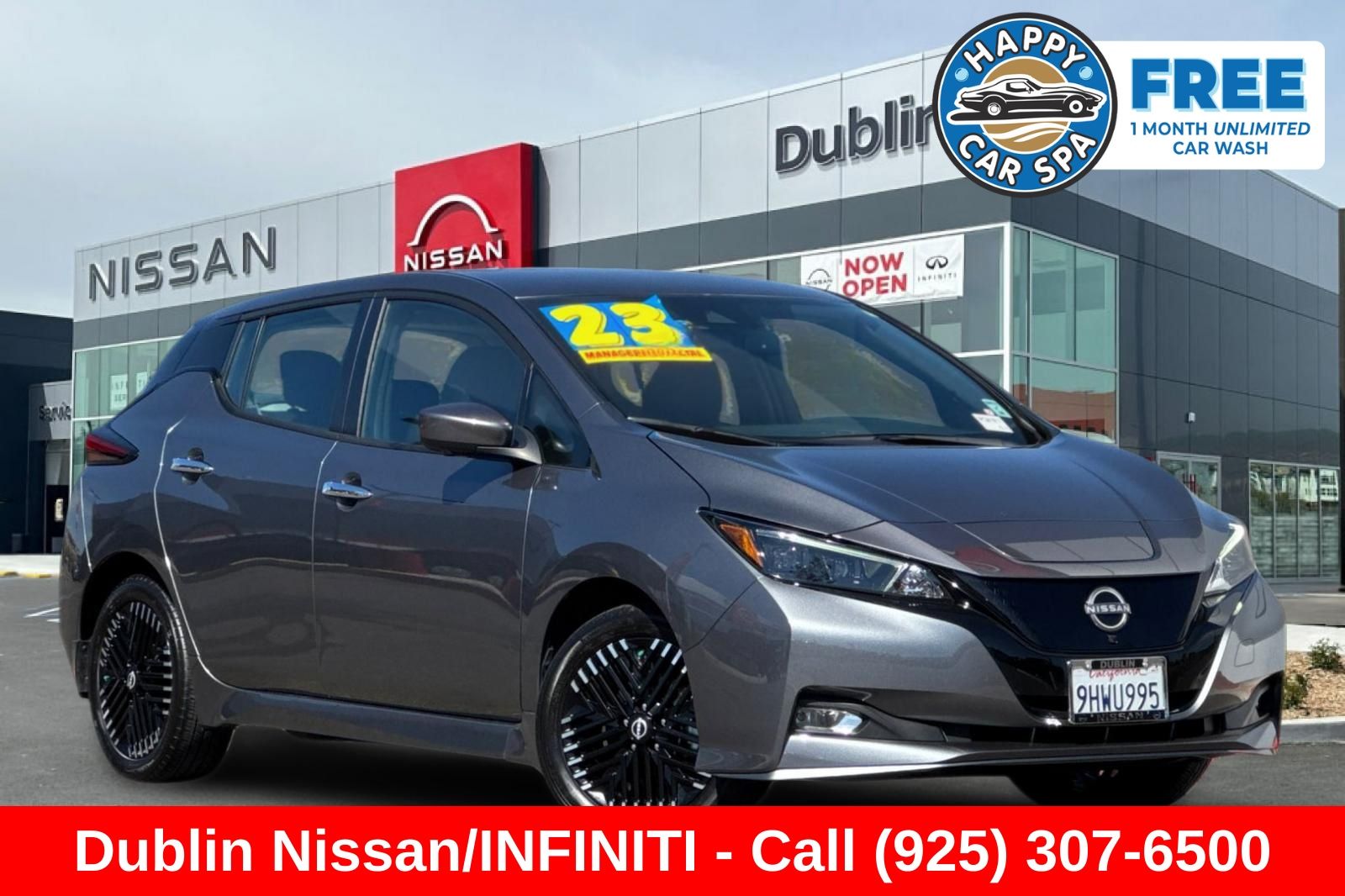 Gray (Gun Metallic) 2023 Nissan LEAF Hatchback Front-Wheel Drive Automatic