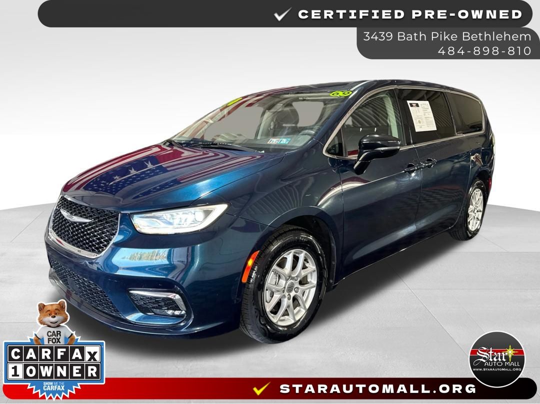 Blue Pearl 2024 Chrysler Pacifica Minivan Front-Wheel Drive 9-Speed Automatic