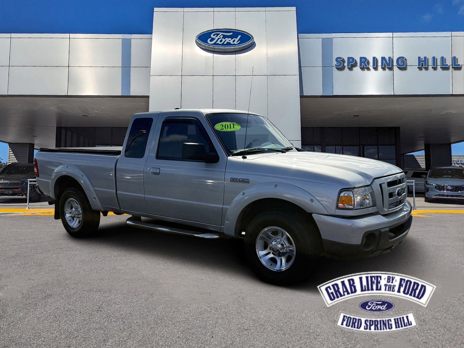 Silver 2011 Ford Ranger Sport SuperCab 4-Door Pickup Truck 4X2 5-Speed Automatic Overdrive