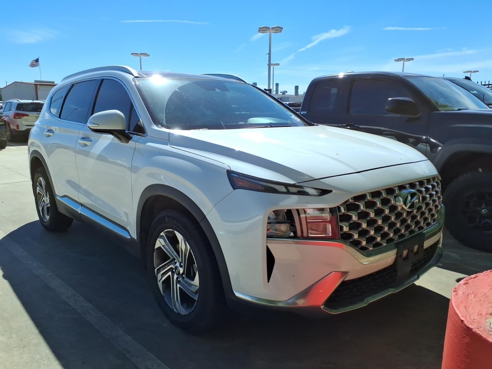 Quartz White 2022 Hyundai Santa Fe SEL FWD SUV / Crossover Front-Wheel Drive 8-Speed Automatic