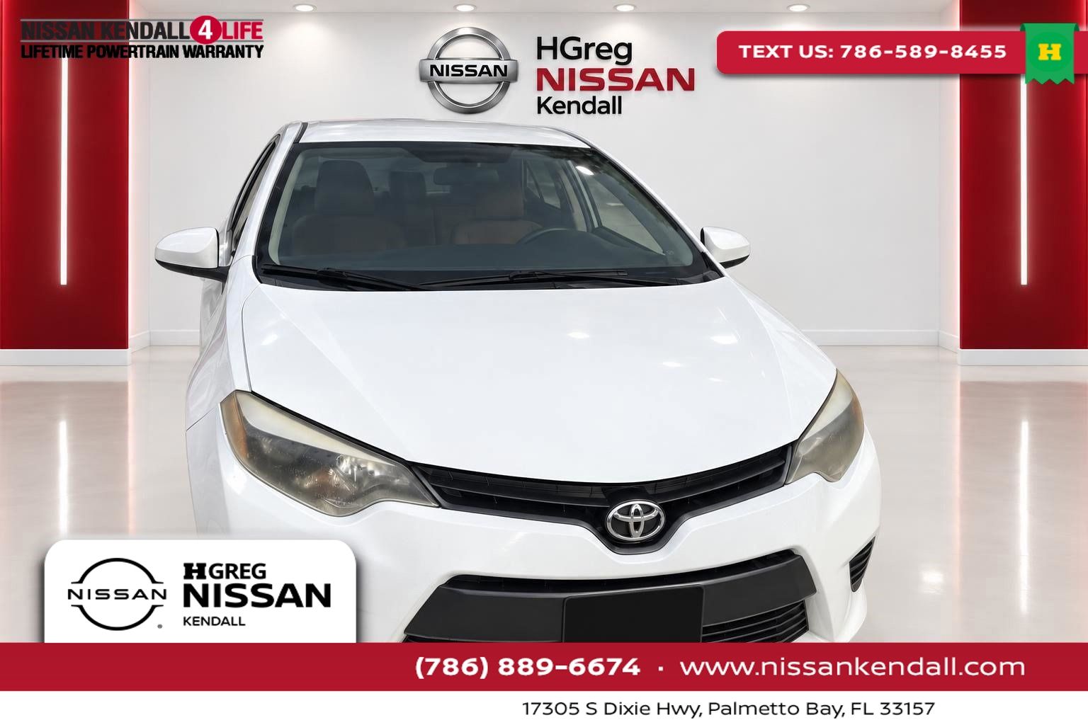 Super White 2015 Toyota Corolla Sedan Front-Wheel Drive Continuously Variable Transmission