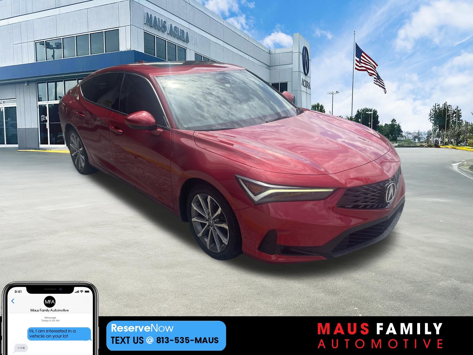 Performance Red Pearl 2023 Acura Integra FWD Sedan Front-Wheel Drive Continuously Variable Transmission