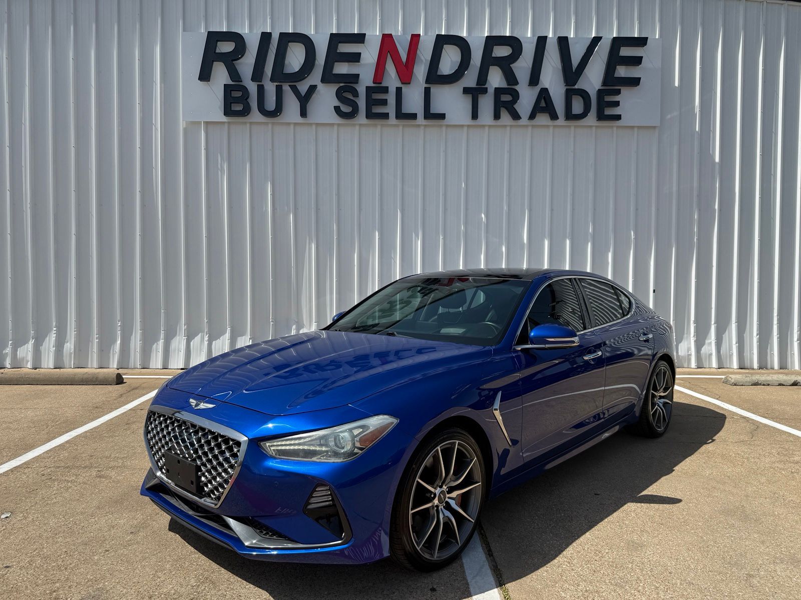 Blue 2019 Genesis G70 Sedan Rear-Wheel Drive 8-Speed Automatic