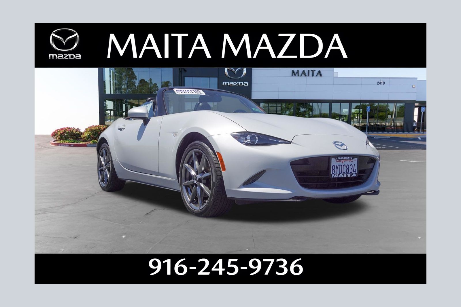 Ceramic Metallic 2018 Mazda MX-5 Miata Grand Touring RWD Convertible Rear-Wheel Drive 6-Speed Automatic