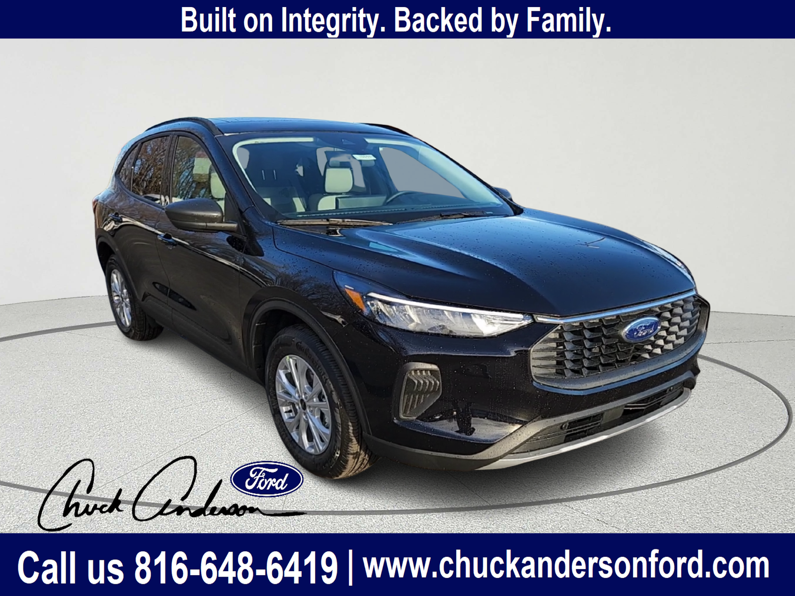 Agate Black Metallic 2025 Ford Escape SUV / Crossover All-Wheel Drive 8-Speed Automatic