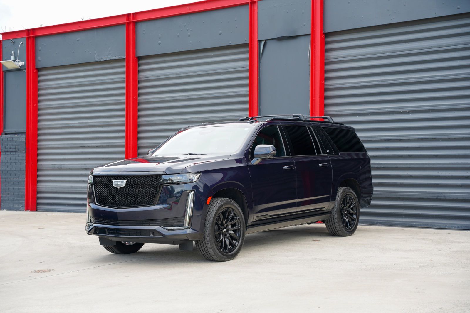 Dark Moon Blue Metallic 2023 Cadillac Escalade ESV SUV / Crossover Rear-Wheel Drive Automatic