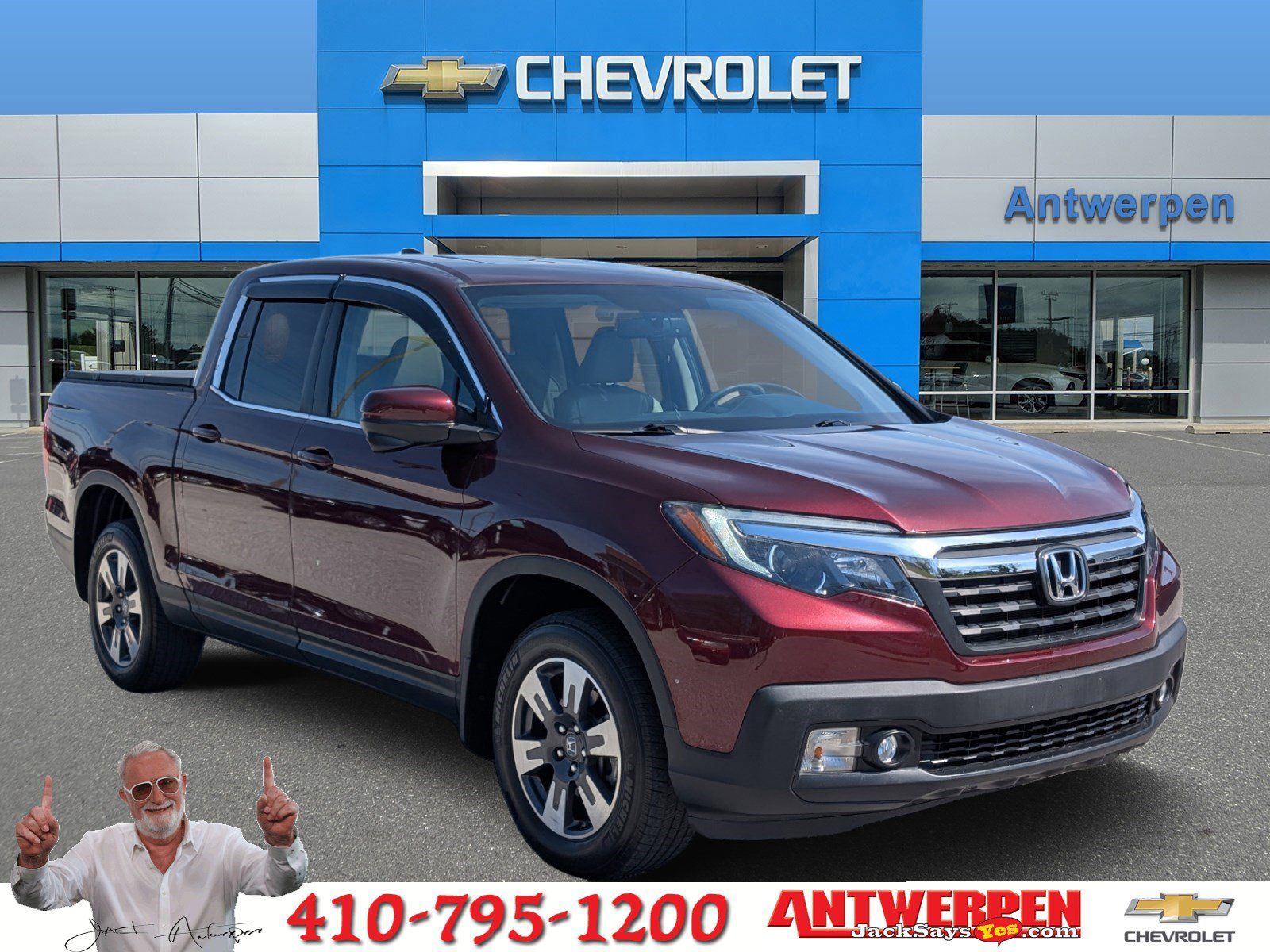 Red (Maroon) 2019 Honda Ridgeline RTL-T AWD Pickup Truck All-Wheel Drive 6-Speed Automatic