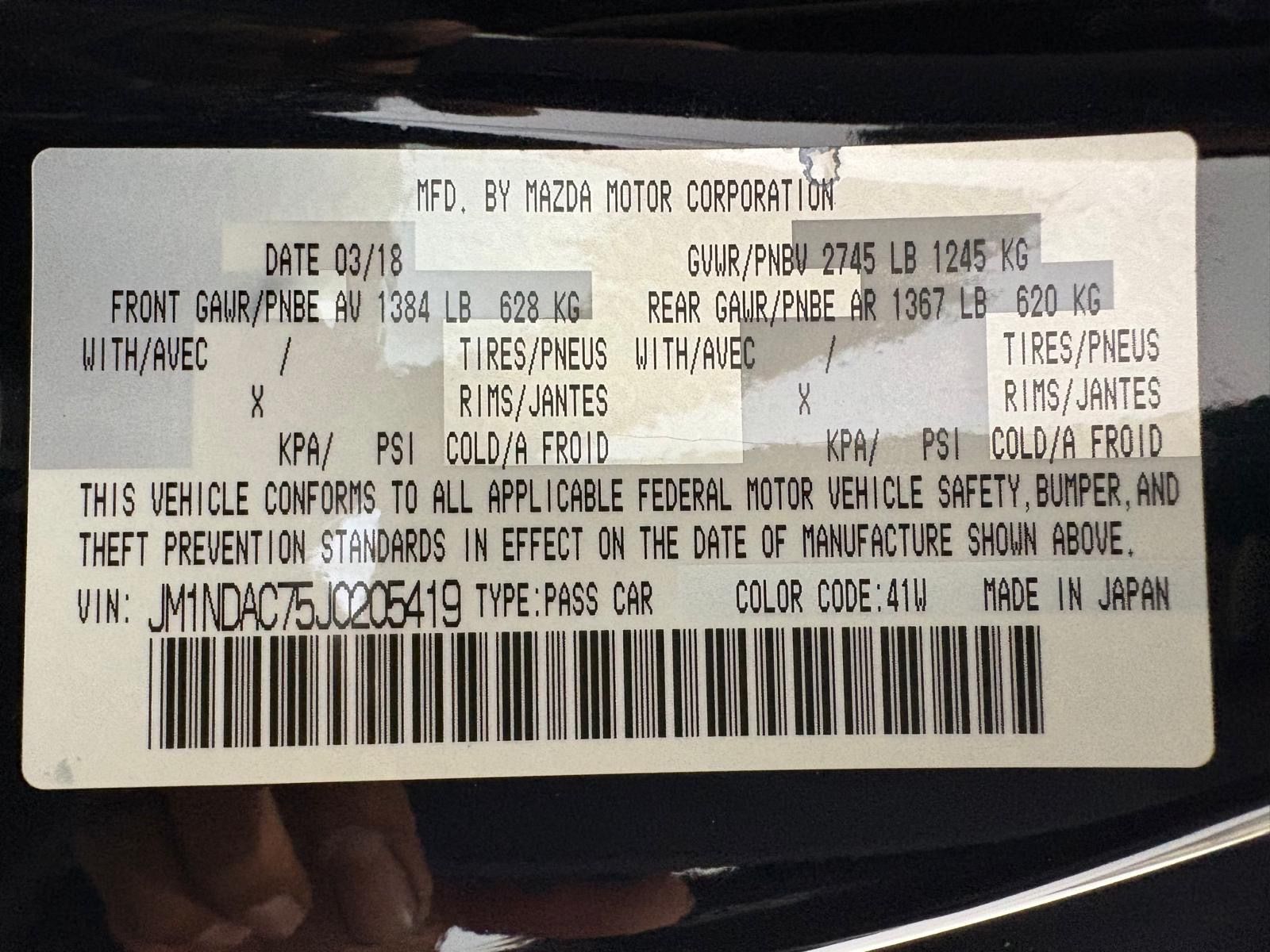 Used Car 2018 Mazda Miata  Club For Sale Under $25,000 In Austin, Texas