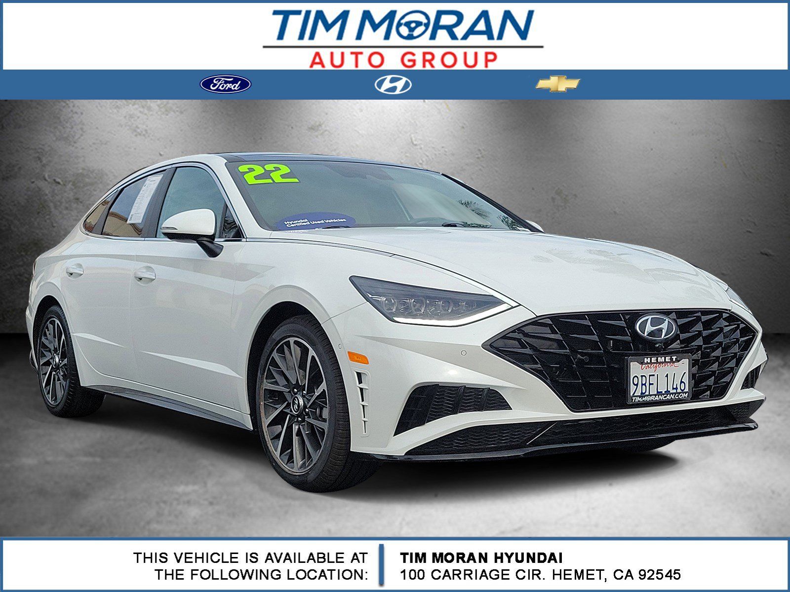 Quartz White 2022 Hyundai Sonata Limited FWD Sedan Front-Wheel Drive 8-Speed Automatic