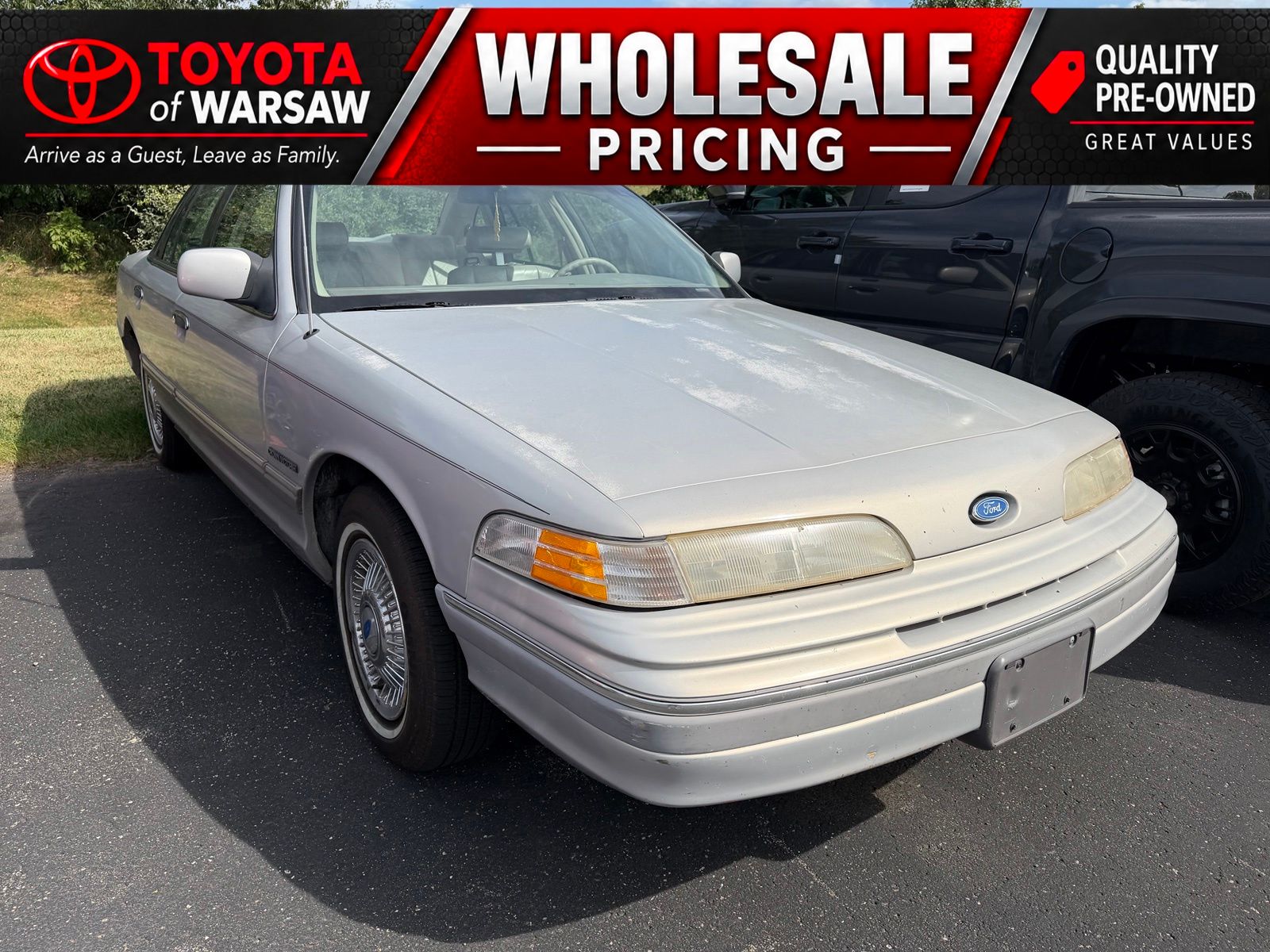 Silver 1992 Ford Crown Victoria Sedan Rear-Wheel Drive 4-Speed Automatic