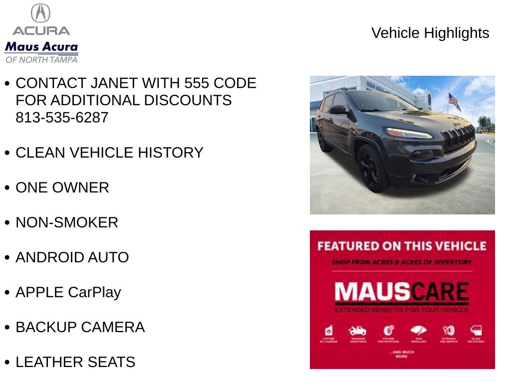 Used 2016 Jeep Cherokee High Altitude 4D Sport Utility