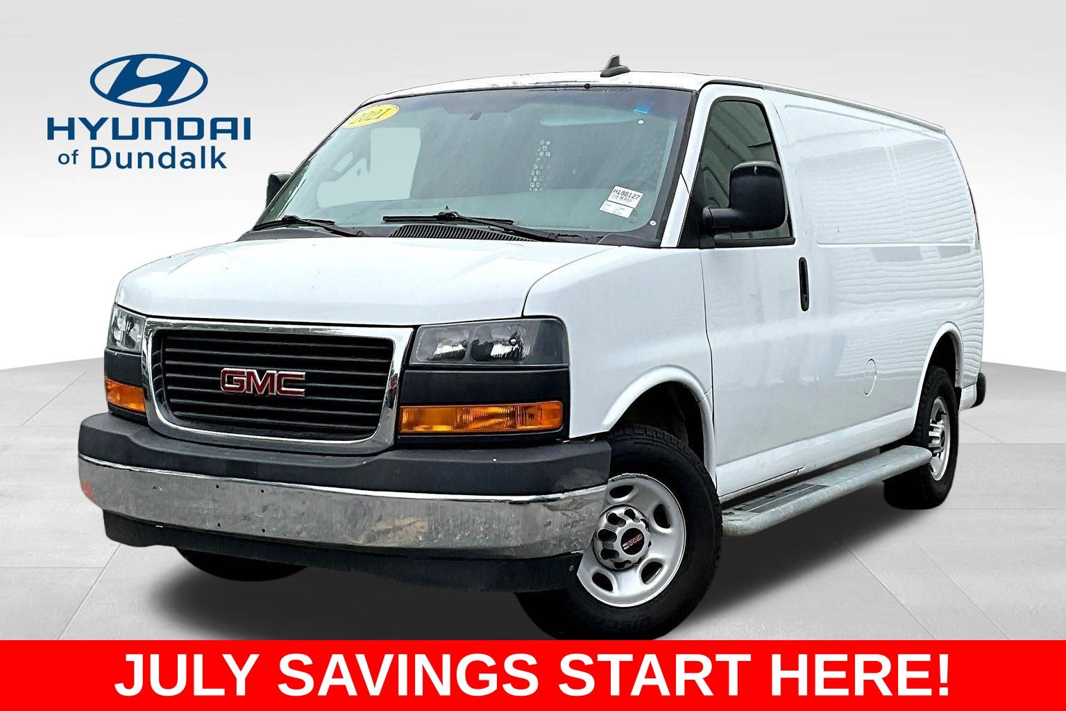 Summit White 2021 GMC Savana Cargo Van Rear-Wheel Drive 6-Speed Automatic Overdrive