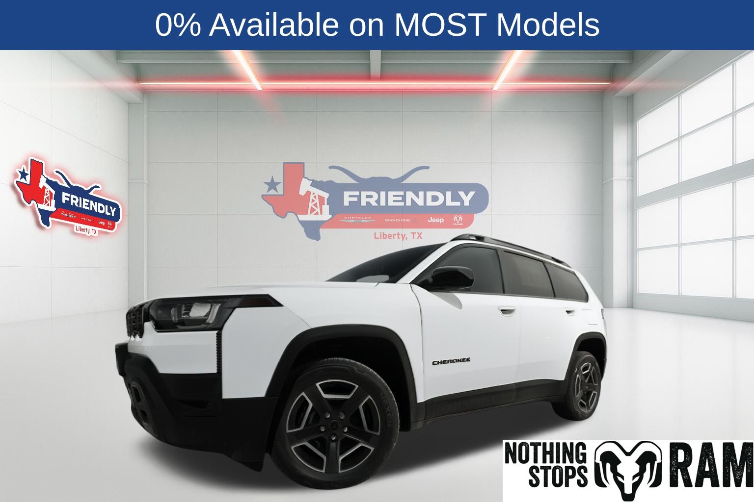 Bright White Clearcoat 2026 Jeep Cherokee Laredo 4WD SUV / Crossover Four-Wheel Drive Continuously Variable Transmission