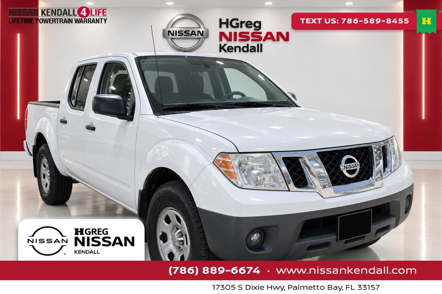 Glacier White 2018 Nissan Frontier Pickup Truck Four-Wheel Drive 5-Speed Automatic Overdrive