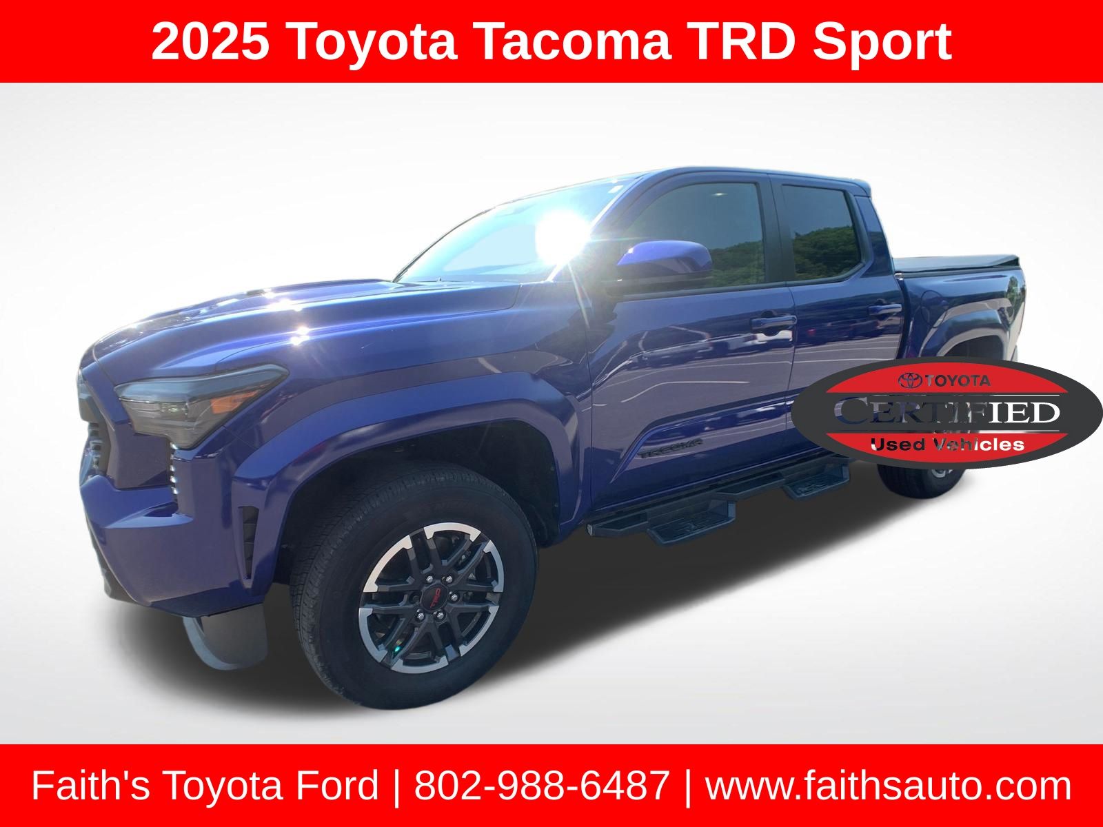 Blue Crush Metallic 2025 Toyota Tacoma Pickup Truck Four-Wheel Drive 8-Speed Automatic