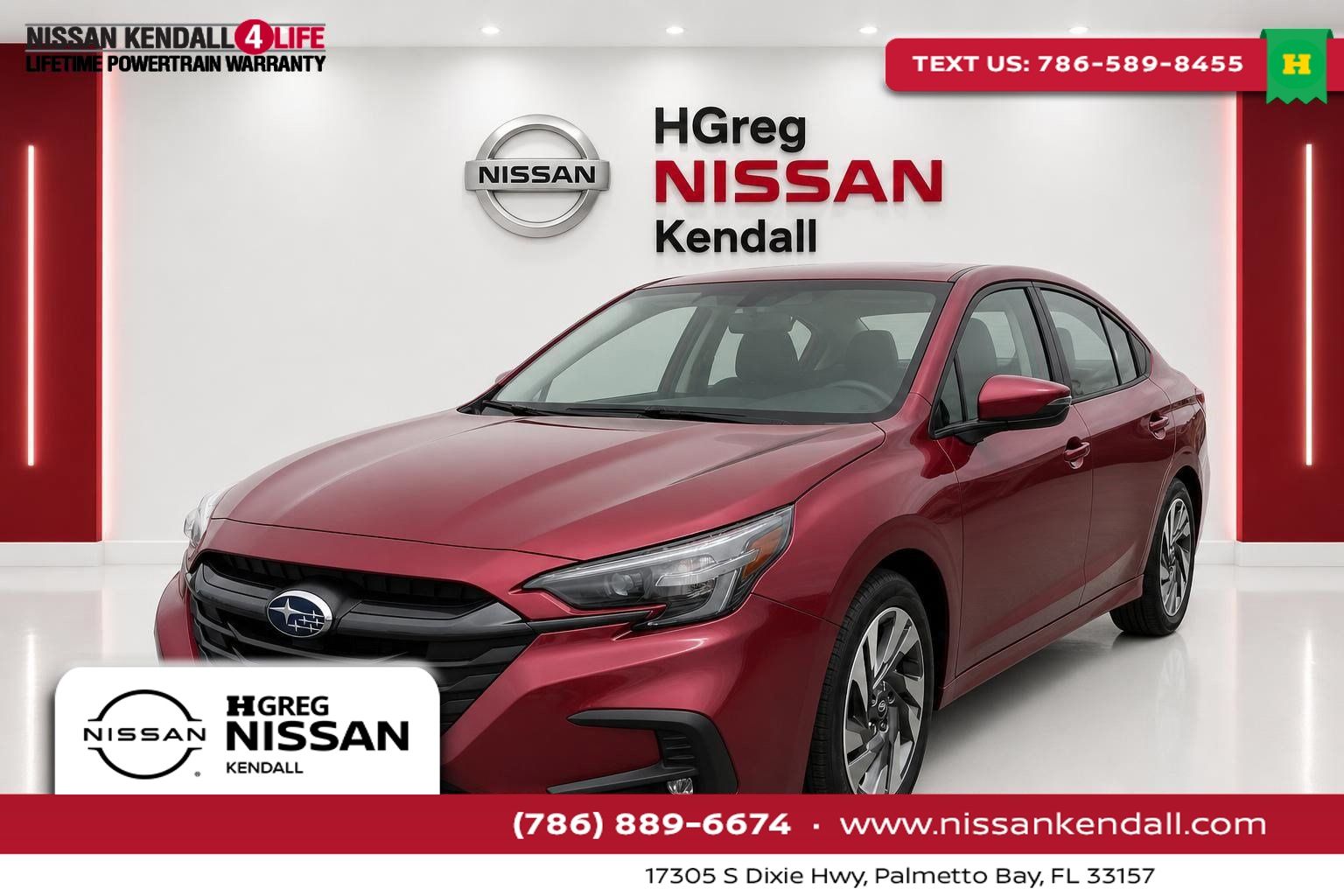 Crimson Red Pearl 2024 Subaru Legacy Sedan All-Wheel Drive Continuously Variable Transmission