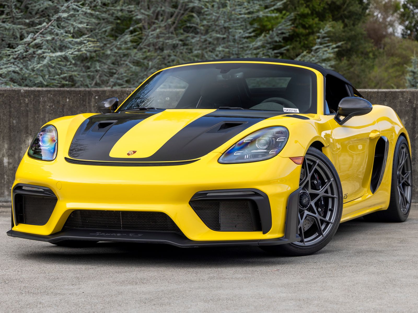 Yellow 2025 Porsche 718 Boxster Convertible Rear-Wheel Drive 7-Speed Automatic