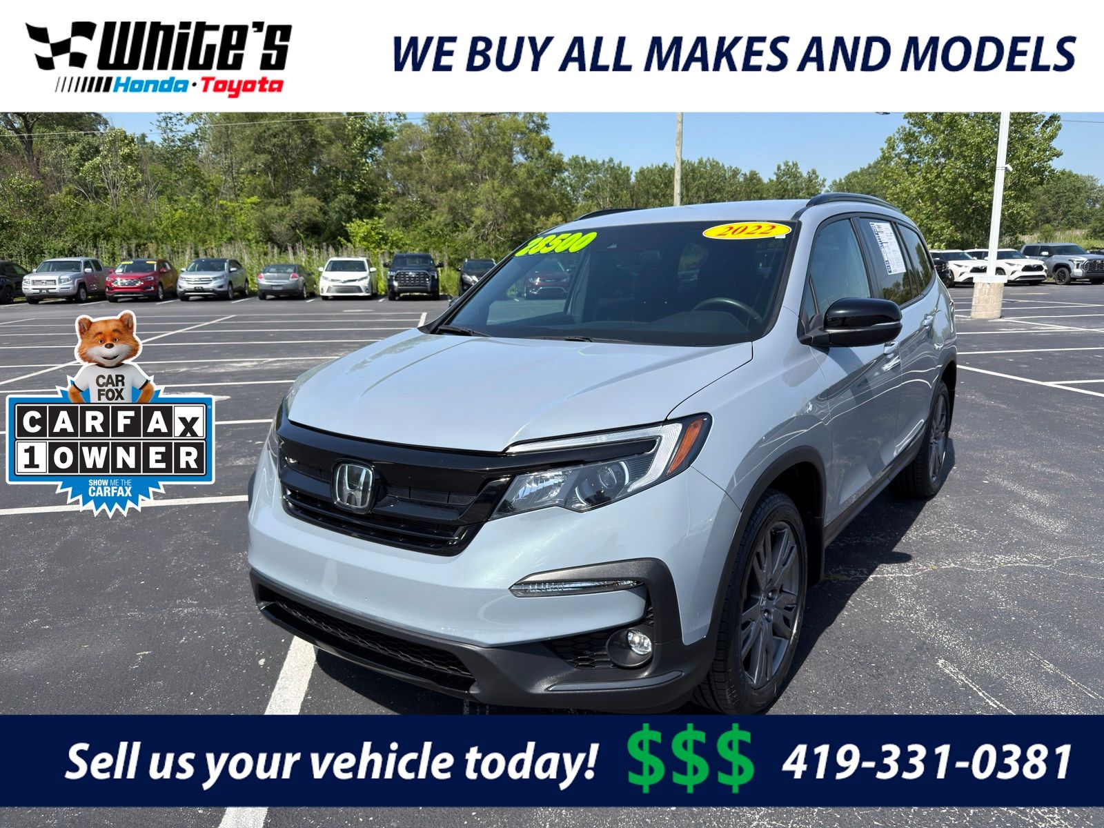 Gray Pearl 2022 Honda Pilot SUV / Crossover All-Wheel Drive 9-Speed Automatic