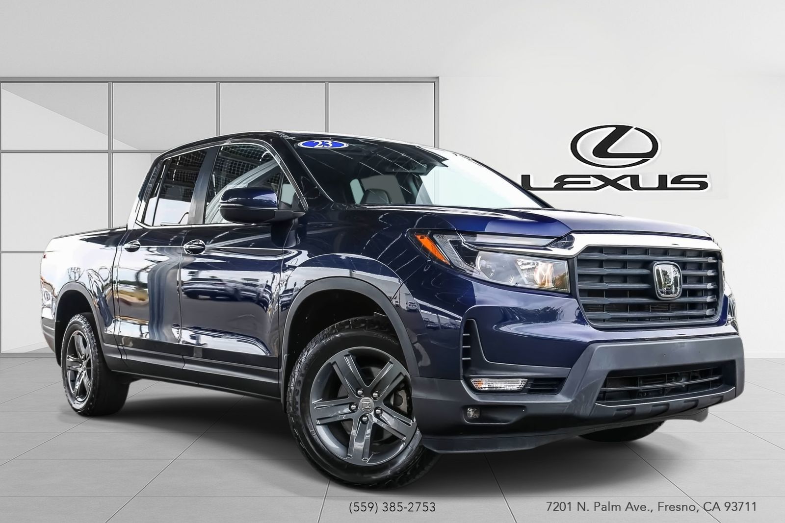 Blue 2023 Honda Ridgeline Pickup Truck All-Wheel Drive 9-Speed Automatic