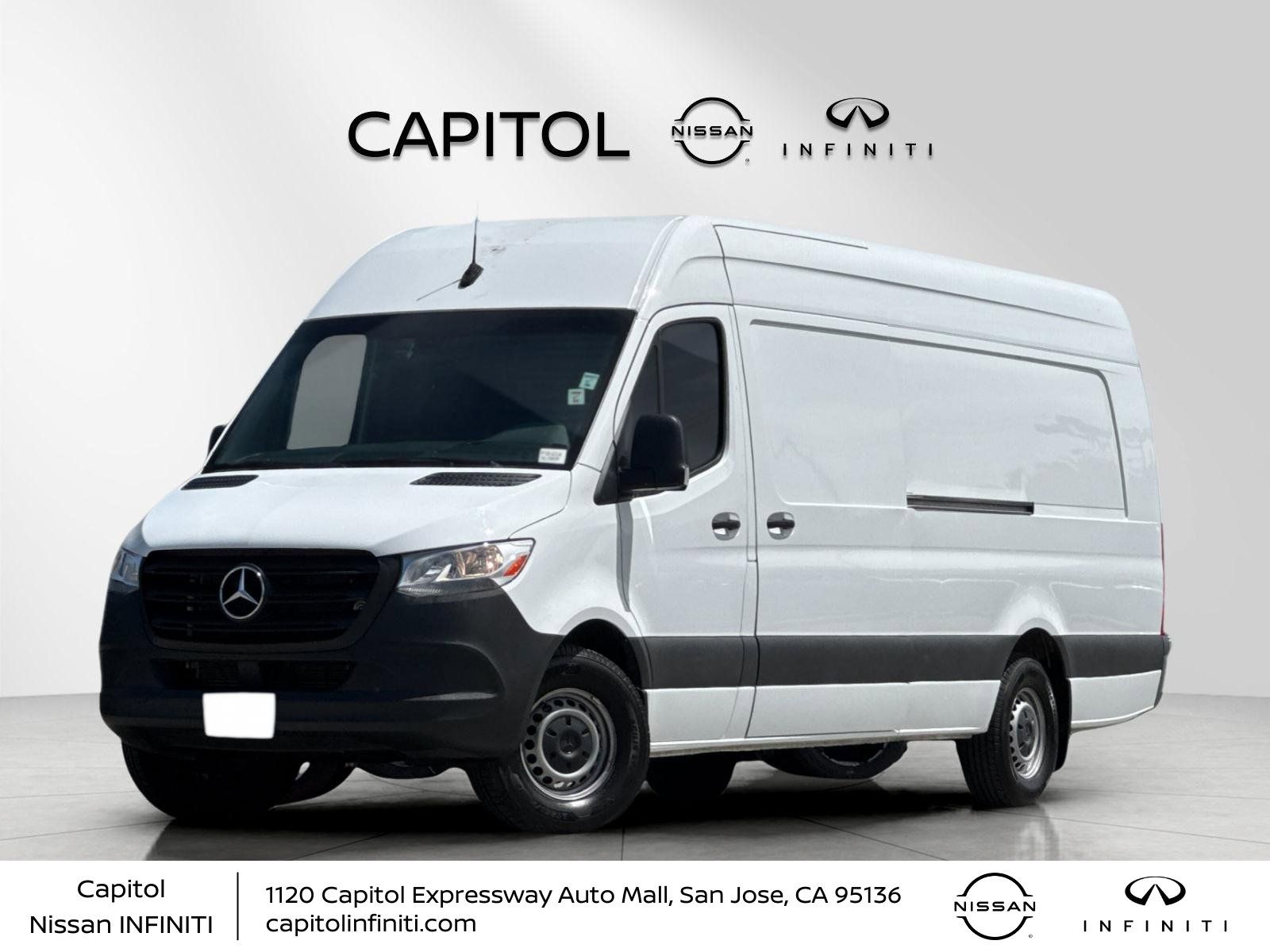 Arctic White 2021 Mercedes-Benz Sprinter Cargo 2500 170 V6 High Roof Extended RWD Van 4X2 7-Speed Automatic