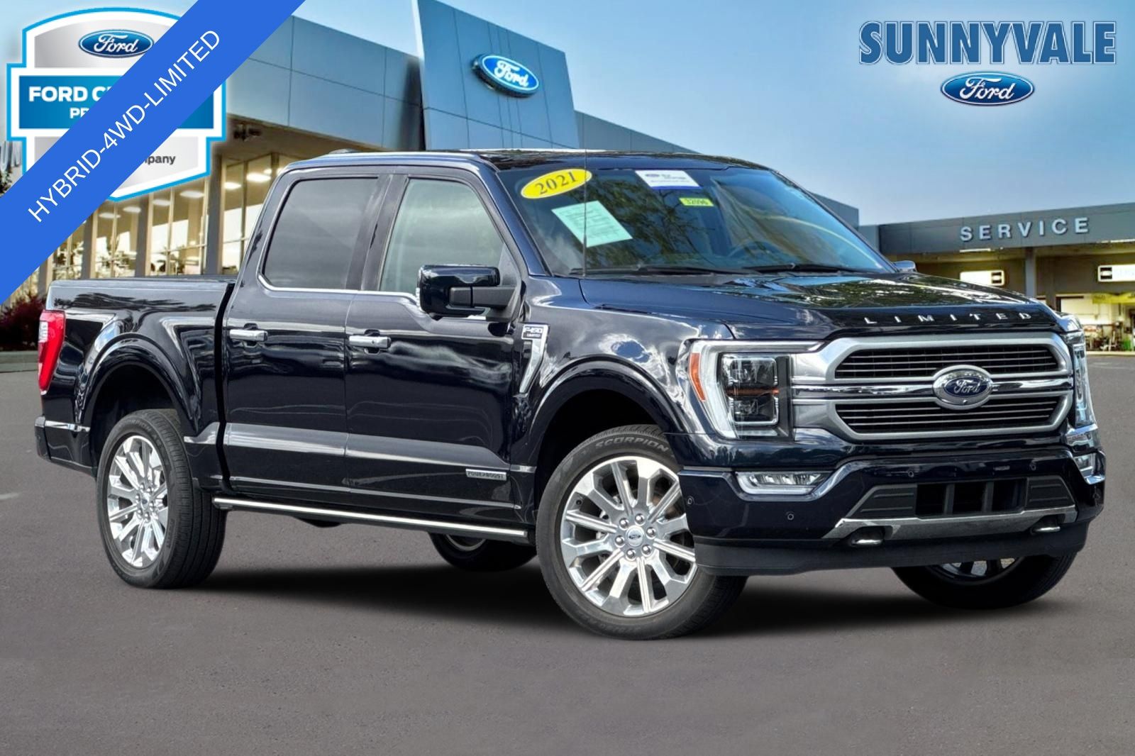 Blue Metallic 2021 Ford F-150 Pickup Truck Four-Wheel Drive Automatic