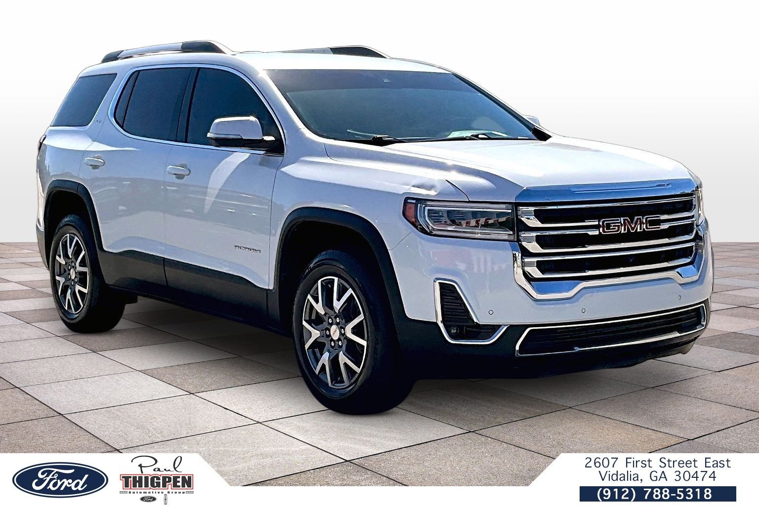 White Frost Tricoat 2023 GMC Acadia SUV / Crossover Front-Wheel Drive 9-Speed Automatic