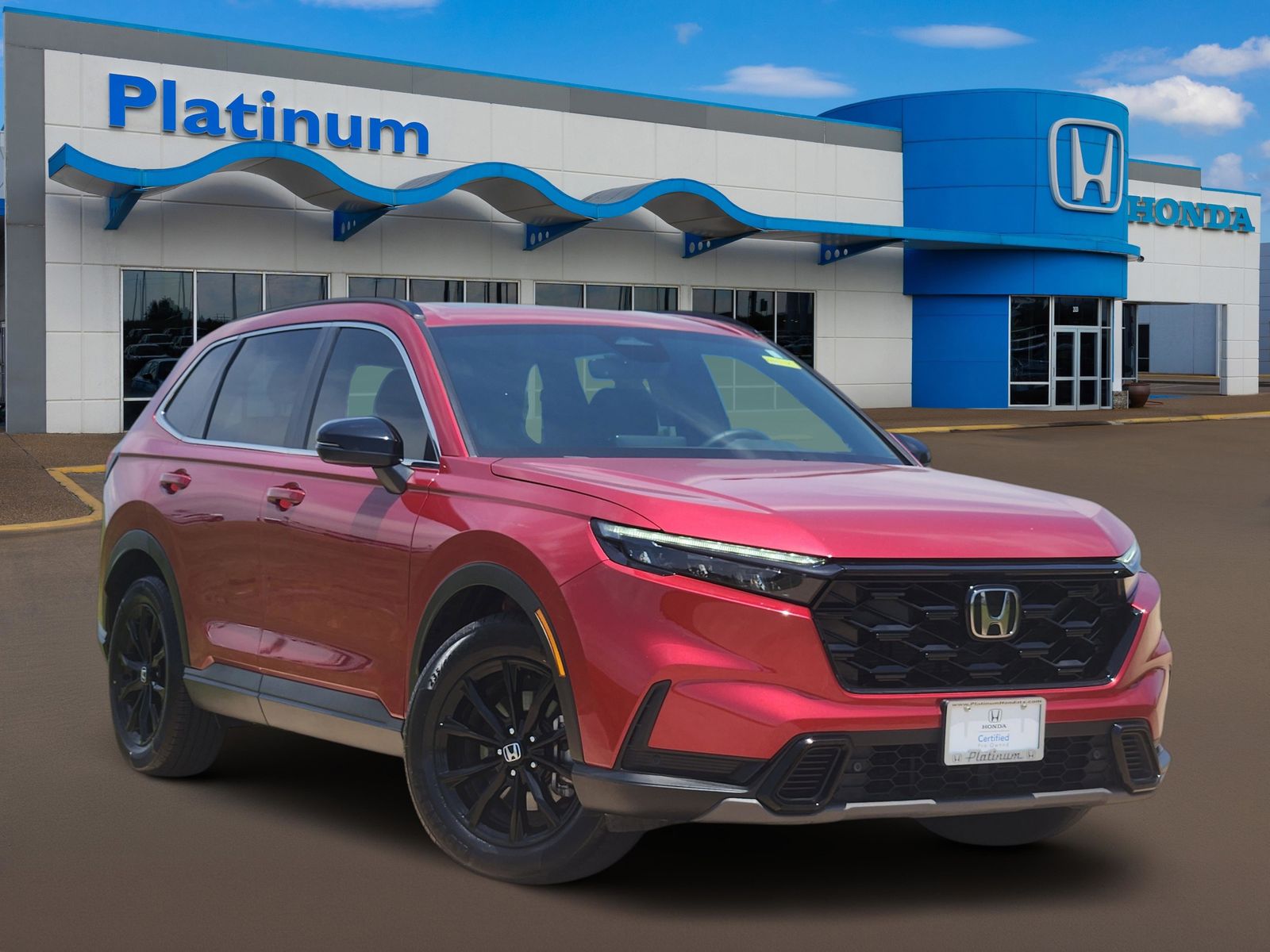 Radiant Red Metallic 2025 Honda CR-V Hybrid SUV / Crossover Front-Wheel Drive Continuously Variable Transmission