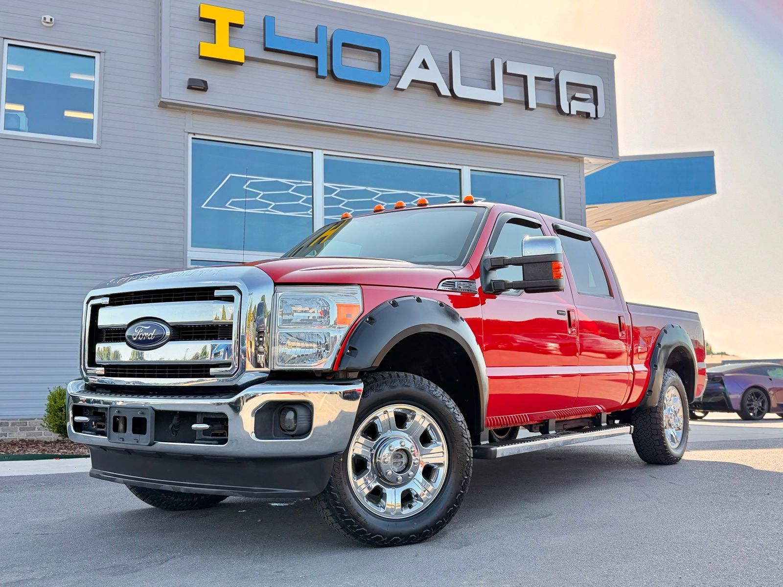 Vermillion Red 2014 Ford F-250 Super Duty Pickup Truck Four-Wheel Drive 6-Speed Automatic