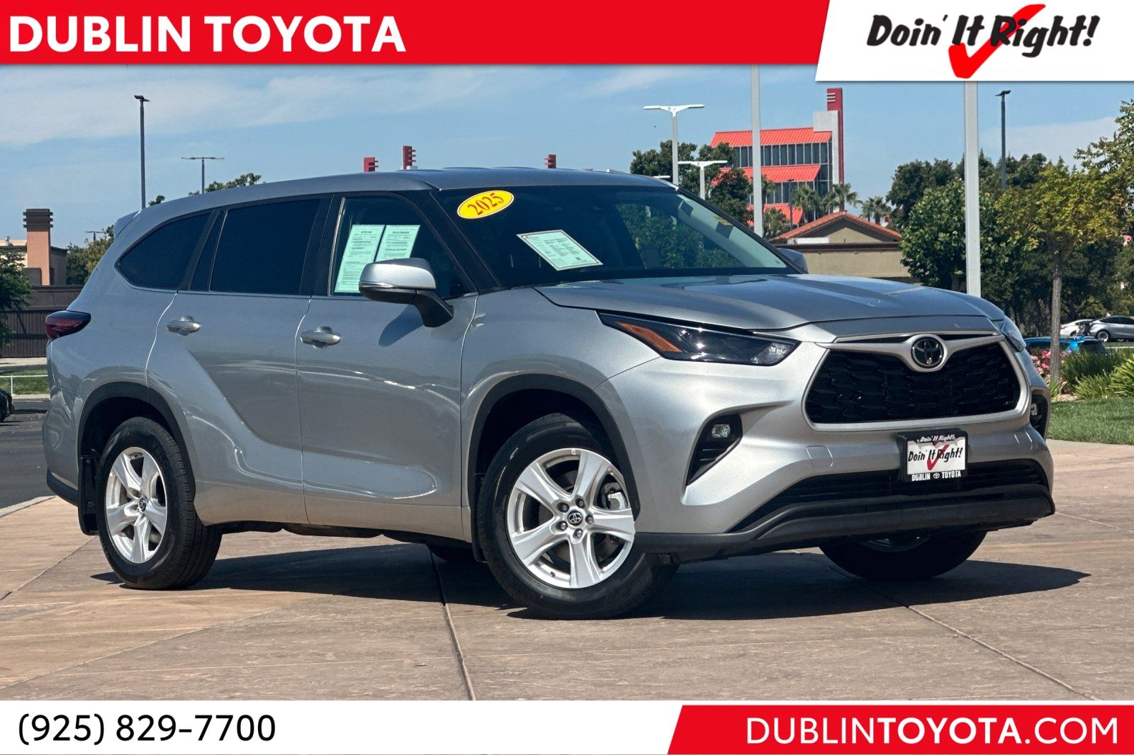 Celestial Silver Metallic 2025 Toyota Highlander SUV / Crossover All-Wheel Drive 8-Speed Automatic