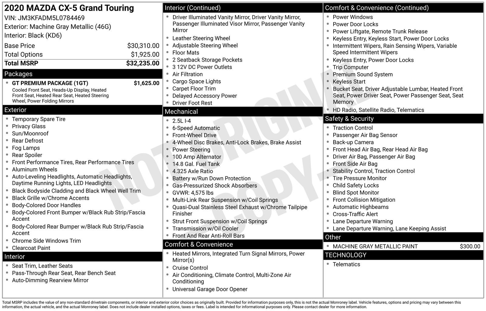 Used Car 2020 Mazda Cx-5  Grand Touring For Sale Under $25,000 In Austin, Texas