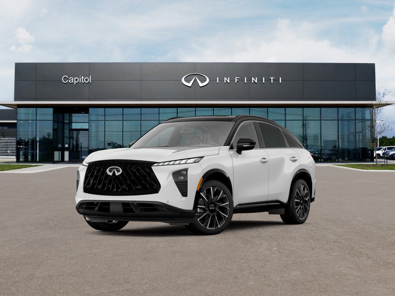 Radiant White/Black Obsidian 2027 INFINITI QX65 SUV / Crossover All-Wheel Drive 9-Speed Automatic