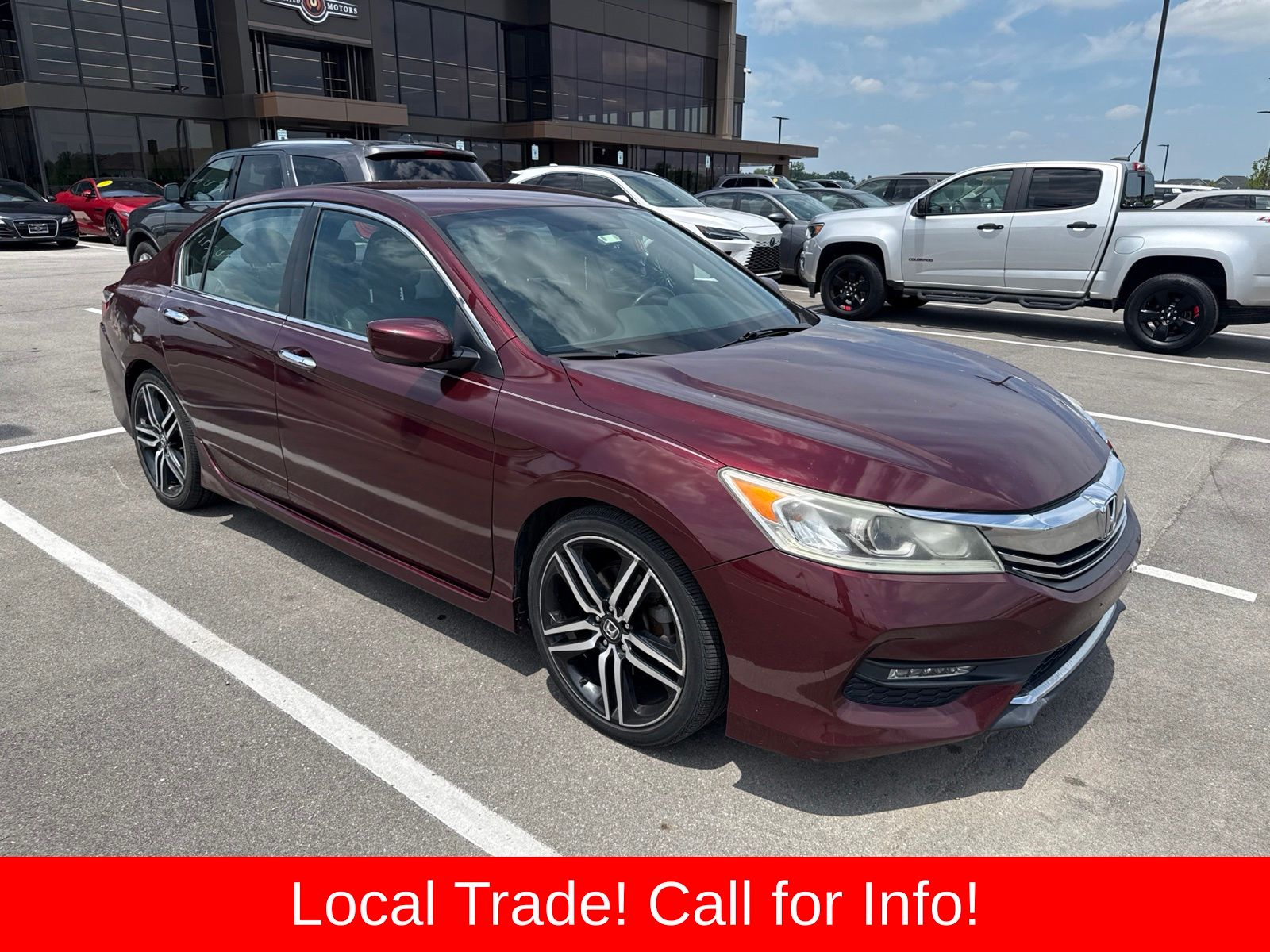 Red 2016 Honda Accord Sedan Front-Wheel Drive Continuously Variable Transmission