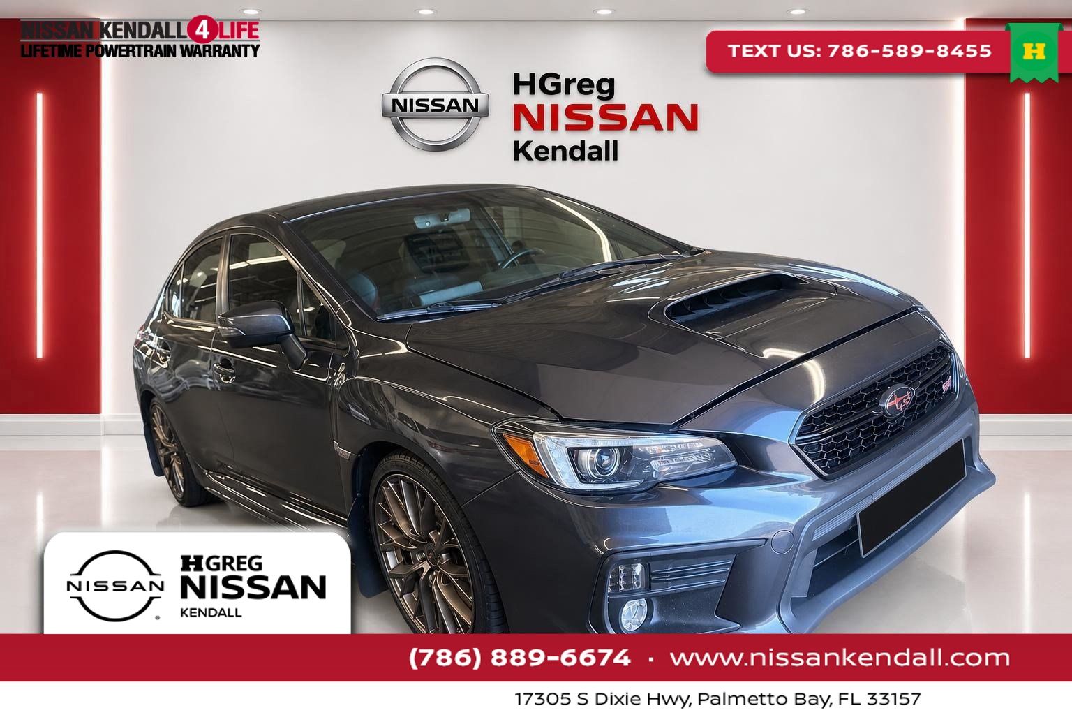 Dark Gray Metallic 2018 Subaru WRX STI Sedan All-Wheel Drive 6-Speed Manual