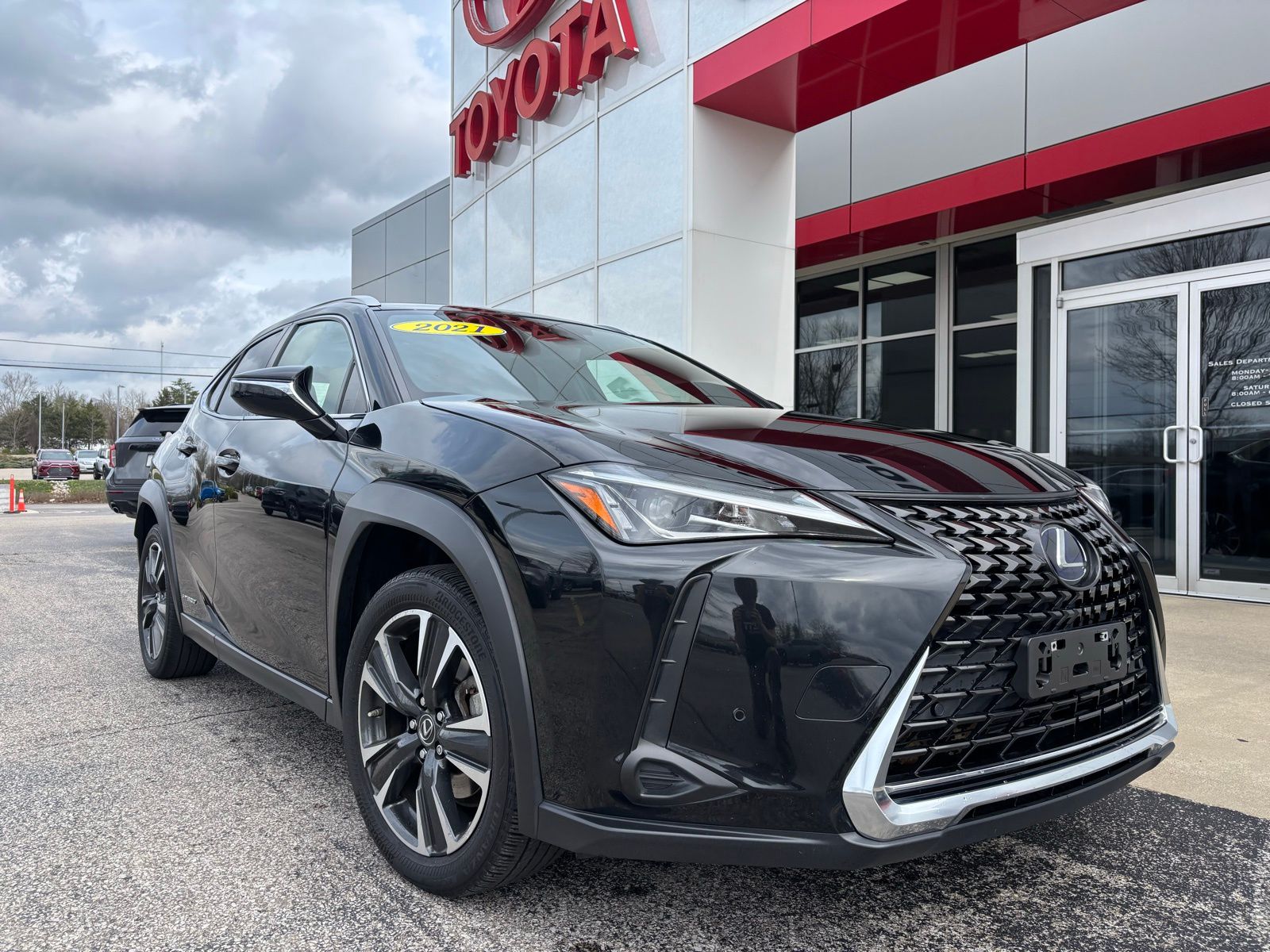 Black 2021 Lexus UX Hybrid 250h AWD SUV / Crossover All-Wheel Drive Continuously Variable Transmission