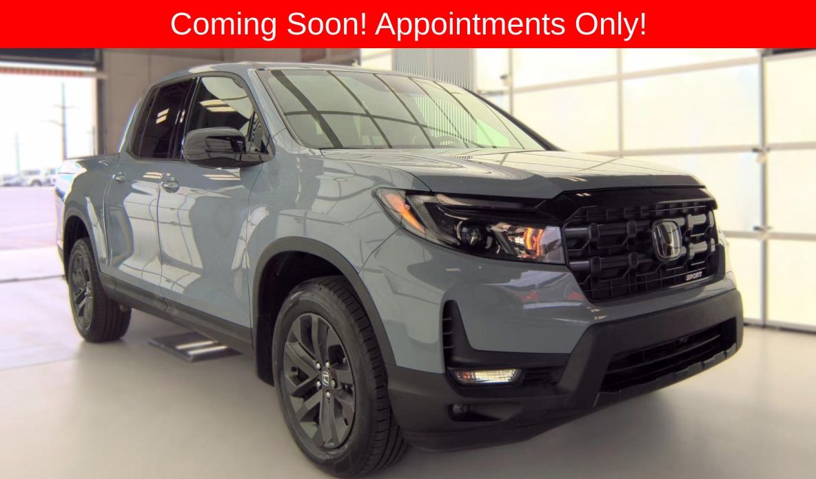 Gray 2025 Honda Ridgeline Pickup Truck All-Wheel Drive 9-Speed Automatic