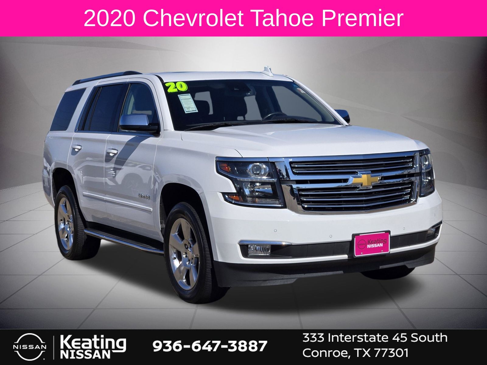 2020 Chevrolet Tahoe Premier White at Classic Elite Chevrolet Sugar Land
