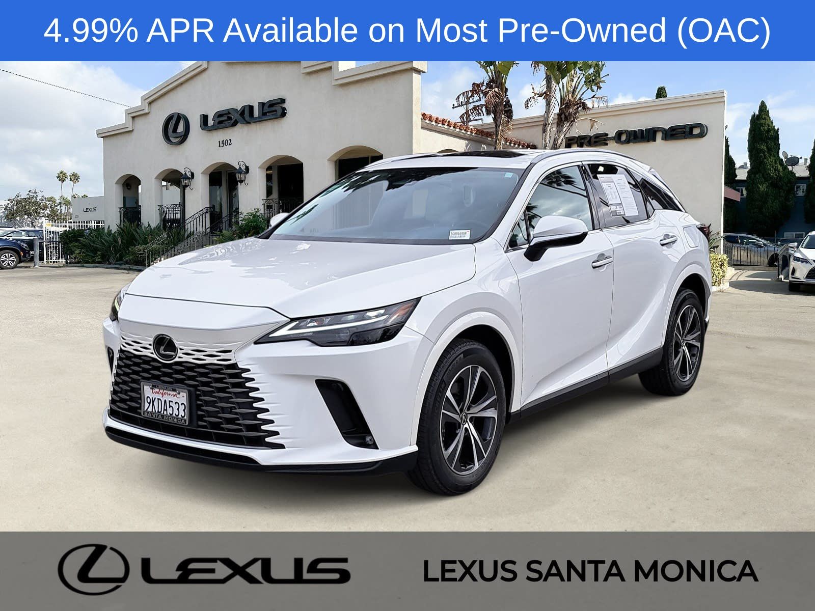 Eminent White Pearl 2024 Lexus RX SUV / Crossover Front-Wheel Drive 8-Speed Automatic