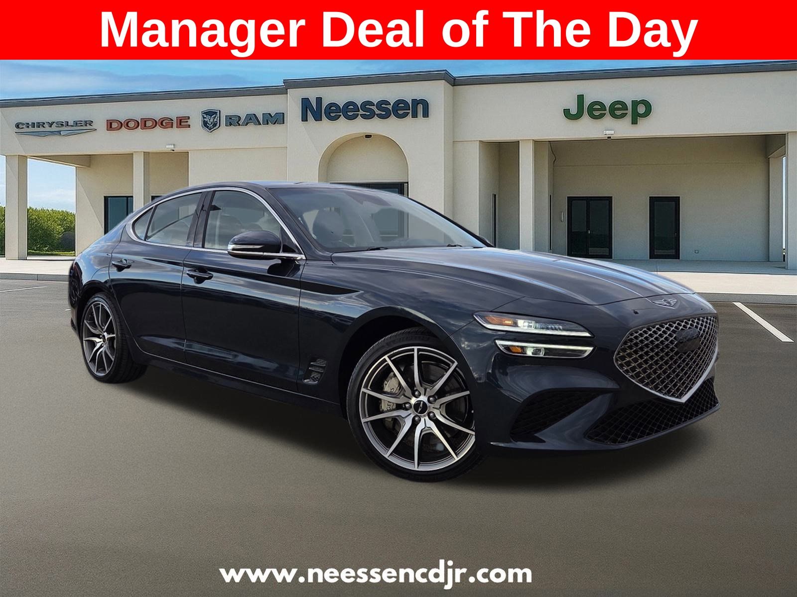 Blue 2025 Genesis G70 2.5T Standard RWD Sedan Rear-Wheel Drive 8-Speed Automatic